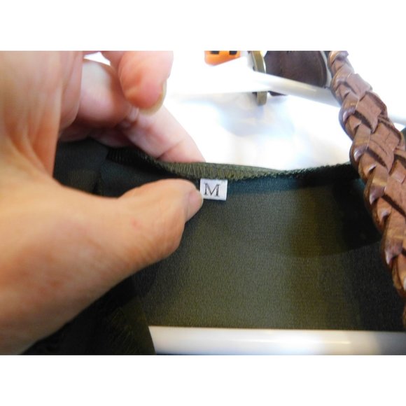 Miessial Women's Button-Down Blouse Maxi Dress Long Sleeve Split Office Dress 8 - Picture 4 of 4